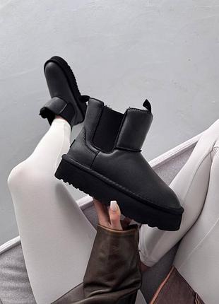 Уггі ugg chelsea black leather