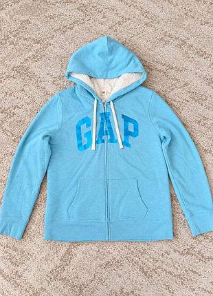 Худі чоловіче gap блакитне на хутрі розмір l