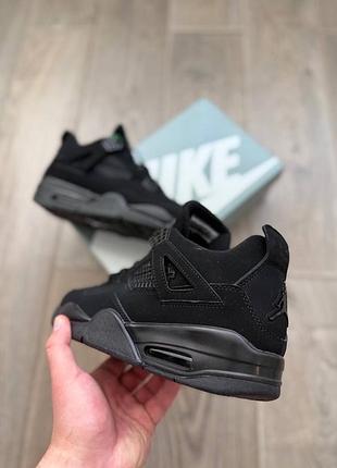 Nike air jordan retro 4 high "black cat" 3