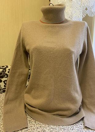 Светр жіночий uniqlo кашеміровий бежевий гольф
