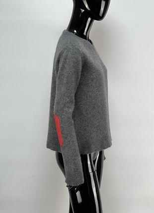 Кашеміровий светрик пуловер 100% cashmere з шкіряними деталями