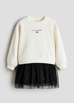 Сукня h&m біло-чорна з фатиновою спідницею 4-6 р zara mango gap next george