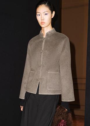 Куртка с клевантами и шерстью zw collection