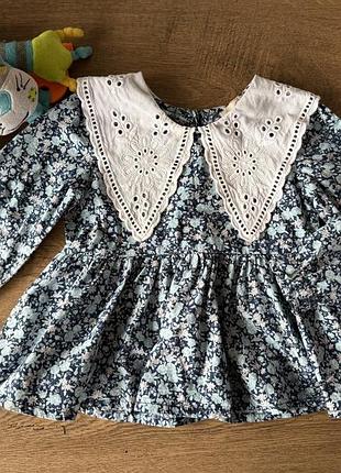 Дитяча блуза з ажурним коміром dolly wears