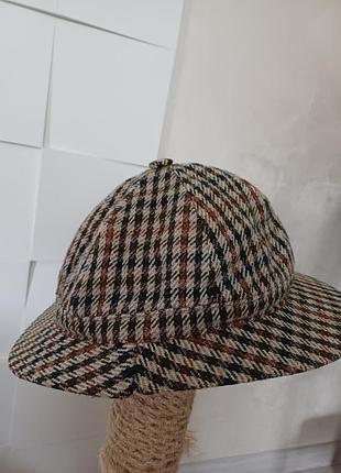 Винтажная шерстяная кепка barbour