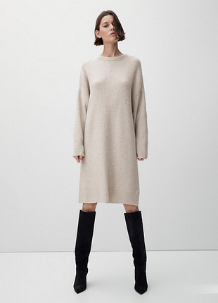 Тепла вовняна сукня massimo dutti вовна альпака
