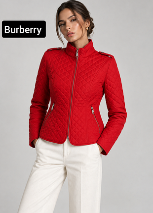 Куртка женская стеганая красная от бренда burberry xl