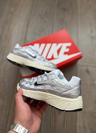 Nike p-6000 white silver black 4