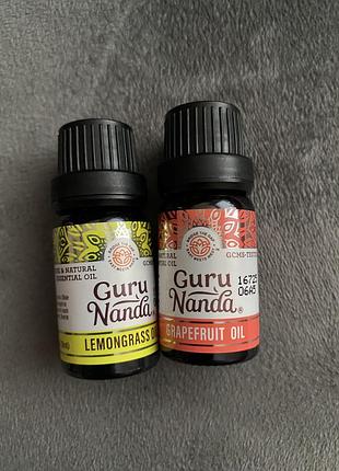Iherb🍀ефірні олії грейпфрута і лемонграсу  guru nanda сертифікований американський бренд