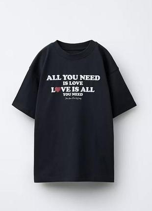 Футболка "all you need is love" розмір 140 zara для хлопчика