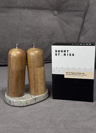 Набор деревянных мельниц для соли и перца short stories salt &amp; pepper grinder set