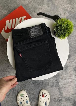 Чоловічі джинси в чорному кольорі levis на чорних бірках 514 модель шерпа 511 індіго 510 size w32 l32