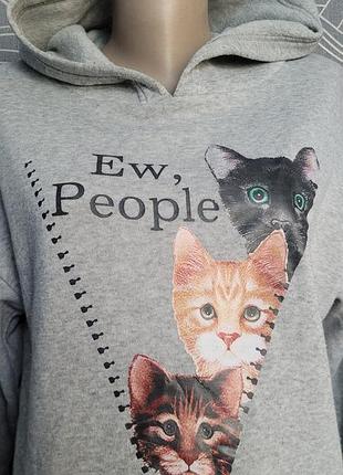 🐱 🐱 🐱 котики крутая модная кофта с капюшоном 🐱 🐱 🐱
