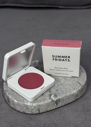 Кремовые румяна summer fridays blush butter balm - dusty rose 2,4 г