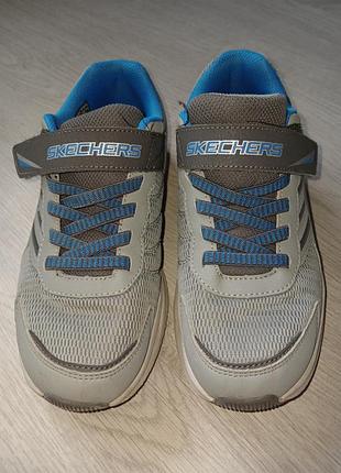 Кросівки дитячі skechers сірі з синім