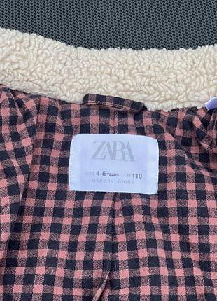 Куртка zara для дівчинки бежева флісова 7
