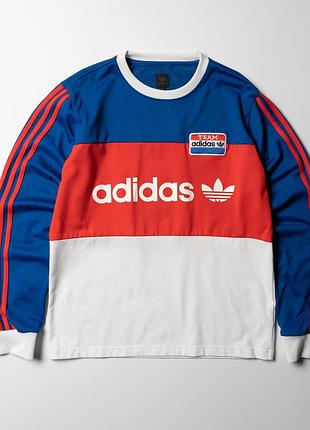 Adidas originals 2004 firebird team trefoil  retro colorblock sweatshirt&nbsp;football jersey   [kmh017509]