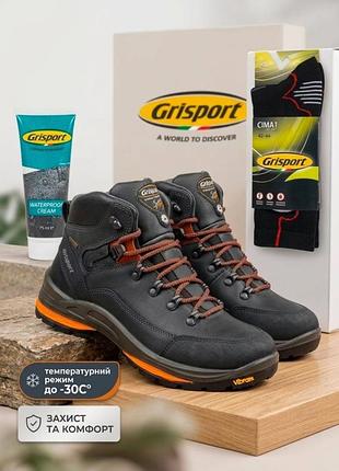 Черевики чоловічі grisport 13505-d87wtn чорні шкіряні