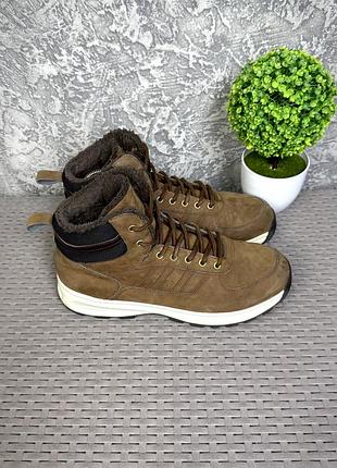Adidas chasker ботинки 44 размер кожаные коричневые на меху