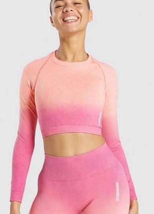 Спортивна кроп кофта від gymshark  розмір s