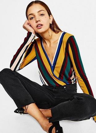 Стильний боді bershka у смужку 5