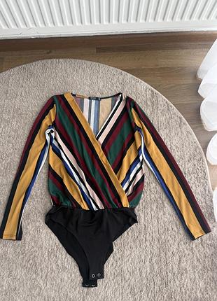 Стильний боді bershka у смужку 2
