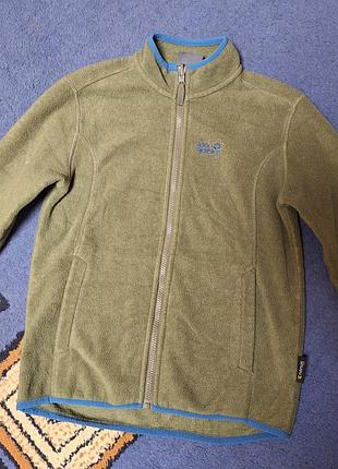 Детская тёплая флисовая кофта jack wolfskin р 140см