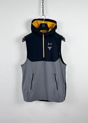 Спортивна кофта майка худі under armour project rock brahma bull half zip sleeveless hoodie vest size 2xl