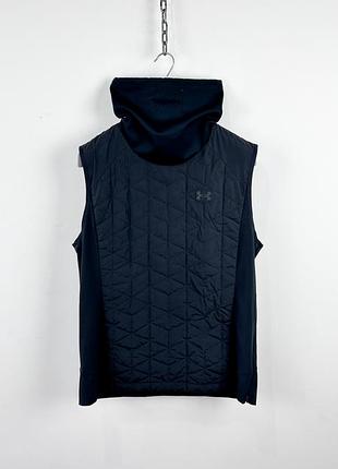 Жилетка спортивна under armour coldgear storm mens quilted running vest xl black high neck gaiter