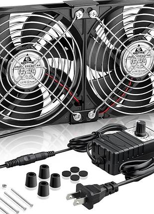 Мощный двойной вентилятор 120 мм (dc 12v) с регулировкой скорости – gdstime ta166