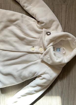 Old navy молочное флисовое пальто девочке