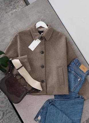 Напівпальто zara 49% вовна