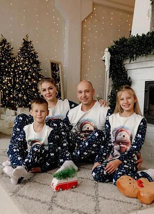 Пижамы 3 шт! для новогодней фотосессии family look фемили лук