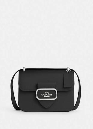 Крос-боді жіноча coach morgan square чорна шкіряна