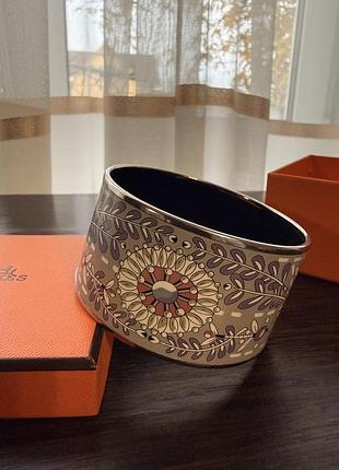 Широкий емалевий браслет hermès (hermès enamel extra wide bangle)