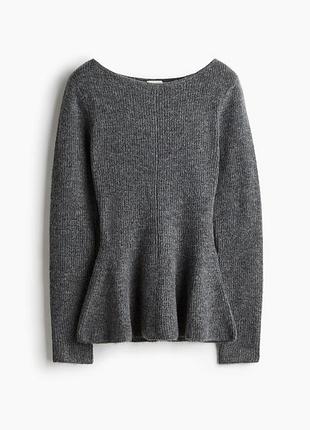 Светр жіночий h&m сірий вʼязаний приталений светр м