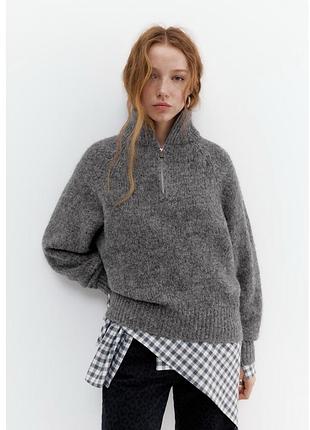 Теплий светр з горлом на блискавці  pull&bear