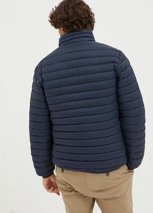Куртка-пуховик чоловіча marks & spencer синя стьобана stormwear