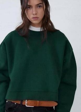 Зеленый свитшот на флисе zara 
🌷🌷🌷🌷🌷🌷🌷🌷🌷