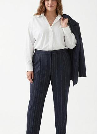 Новые женские брюки брюки брюки синие большой размер классические