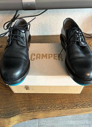 Туфлі чоловічі camper шкіряні чорні дербі