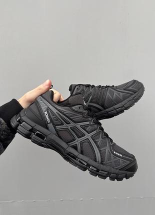Asics gel-kayano 20, повністю чорний колорвей з технологією gore-tex.