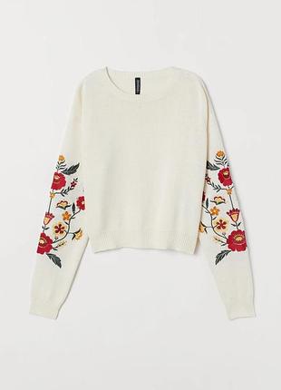 Светр з вишивкою h&m