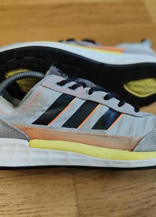 Кросівки adidas sl 7200 сірі з помаранчевим та жовтим, розмір 42.5 (27 см)