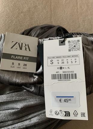 Брюки zara велюр кльош. р. s 8