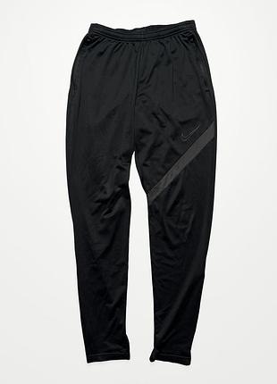 Nike dri-fit herren pro academy оригинал мужские брюки спортивные футбольные для тренировки черные тонкие легкие зауженные размер м