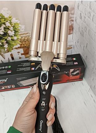 Плойка geemy gm-2933 5 хвиль