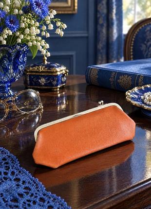 Вінтаж! 👛 поцілуйчик вініловий футляр для окулярів радянський з фермуаром ретро очечник поцелуйчик гаманець  срср для очков