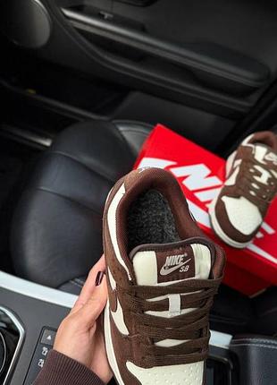 Nike dunk sb brown (хутро) 3