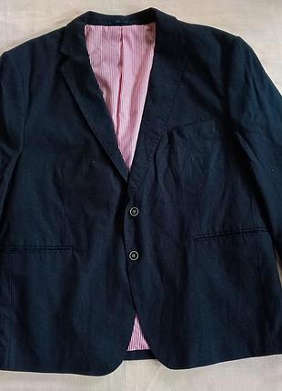 Мужской пиджак dresmann из льна и вискозы (размер 62 short / 3xl) - состояние нового